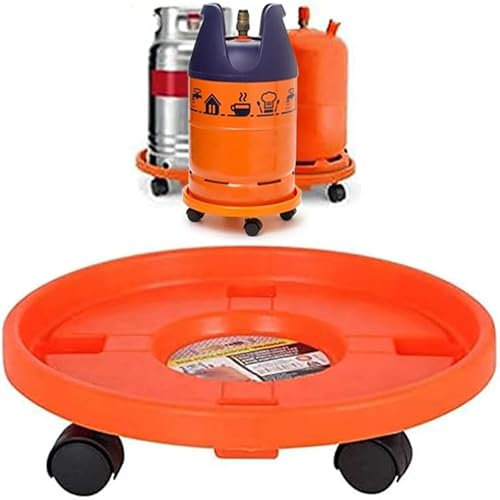 FLASHPRIX Carro Porta Bombona Estable y Seguro, con Ruedas Pivotantes, Soporte para Bombona de Butano de 31,5 cm. Resistencia de 90 kg.