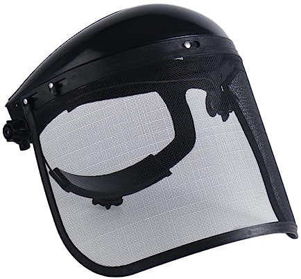 Generic Protezione per visiera per motosega protettiva con acciaio professionale per decespugliatore per motosega, Nero