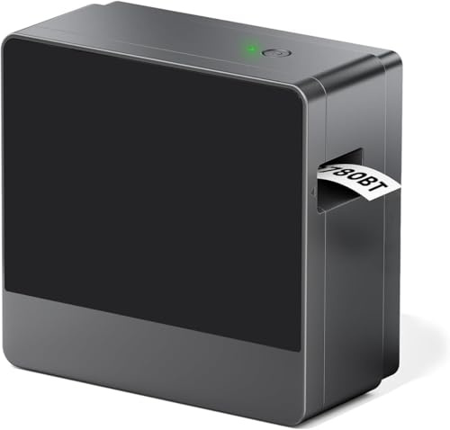 Vixic P780BT Etikettendrucker, Bluetooth Etikettiergerät Selbstklebend Kompatibel with Verbindbar (PC und Smartphone), bis 18 mm verbinden, Thermotransfer-Labeldrucker für Büros und den Haushalt, Grau