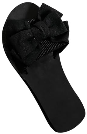 Claquettes de Plage Nœud Femmes - Mules Pantoufles Épaisses pour Piscine et Douche - Bout Ouvert Légères Mode Antidérapant