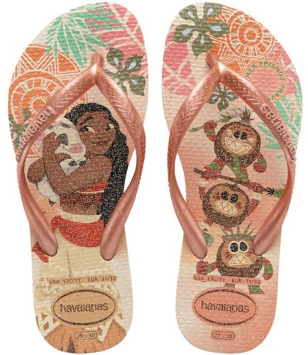 Havaianas - Kids Slim Princess, Chanclas Niña, Pink Clay, 27/28 EU