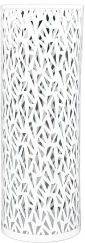 Porte-Parapluie Rond en Métal avec Motif Creux, pour Entrée, Bureau, Maison, Porte-Parapluie avec 4 Crochets et Bac D'égouttage Amovible (Grand)