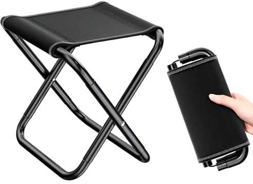 Guador Camping Stool Folding Stool Portable Mini Outdoor Camping Stools Folding Lightweight Suitable For Subway Beach Garden Camping Stool (L)