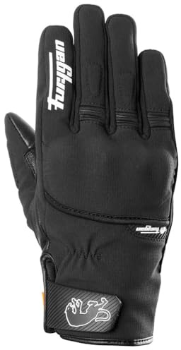Furygan Jet All Seasons D3O Evo - Gants de Moto Homme- Paume 100% Cuir - Tactile - Confort - Respirant & Léger, Noir