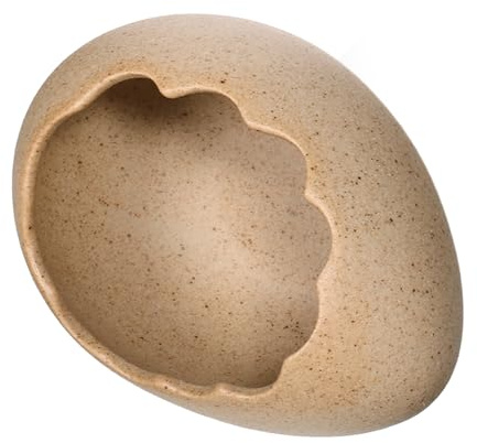 DIYEAH Bol Nid D’oiseau Oeufs Farcis Cartons D'oeufs Transparents Plateau D'oeufs Coquille D'oeufs De Pâques Cuiseur D'oeufs De Pingouin Vase Oeuf De Dinosaure Bol D'oeufs Beige Céramique