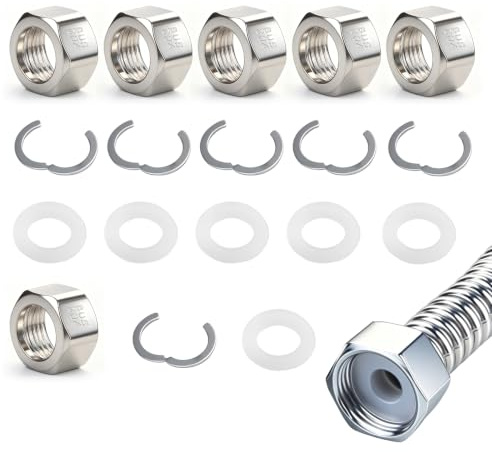 JOVYTH 6 Piezas Conector 3/4 para Tubo Ondulado DN20, Kit de Conexión en Acero Inoxidable, para Instalación Solar y Sanitaria