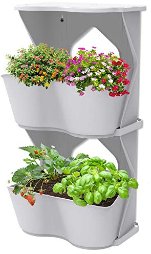Romberg BoQube Flexi Garden | vertikales und horizontales Pflanzsystem inkl. Befestigungskit für die Wand | Lichtgrau
