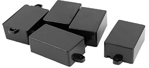 New Lon0167 5Pcs 82mm x 52mm x 35mm Surface Mounted Sealed Electric Junction Box Black(5Pcs 82mm x 52mm x 35mm Aufputz-versiegelte elektrische Anschlussdose Schwarz