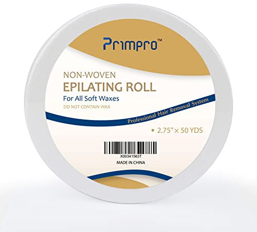Primpro Rotolo di striscia di cera in TNT per la depilazione del corpo e del viso, confezione da 7 cm x 46 metri Rotolo epilatorio di qualità da salone