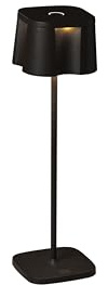 Konstsmide Tischleuchte Nice | schwarz | Indoor/Outdoor | USB-Tischleuchte| Aluminum| 2 Lichtfarben | 3 Lichtmodi | Akkulaufzeit bis zu 20h | 7818-750, 10 cm (L)/10 cm (B)/36 cm (H)