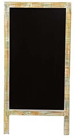 Biscottini Pizarra con caballete 97 x 52 x 6 cm | Pizarra exterior de doble cara | Pizarra restaurante de madera