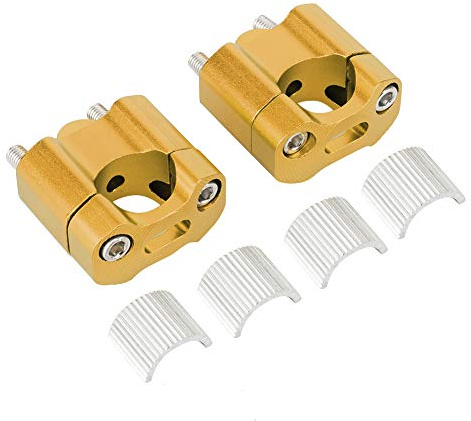 1 Par Styrhöjare, 22 Mm/28 Mm 1/8 Tum 7/8 Tum CNC Aluminiumlegering Universal Klämmor För Motorcykelstyre(Guld)