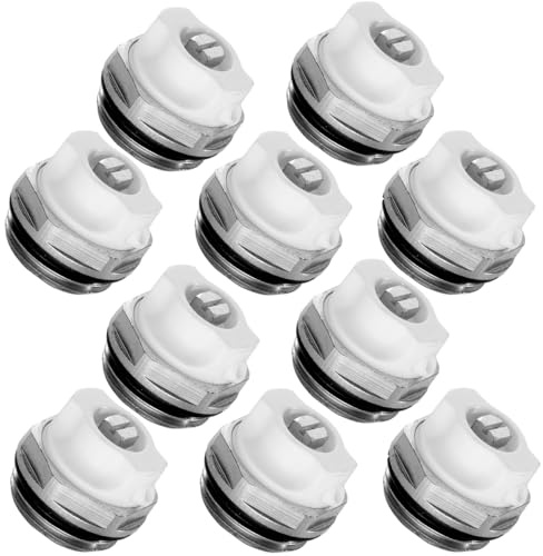 Schläfer 7046010 | Valvola di Sicurezza di Sfiato manuale per Termosifone, Scarico Sfogo Aria Radiatore Riscaldamento 1/2, Valvola di Sicurezza per Caloriferi e Termoarredo in Ottone. 10PZ