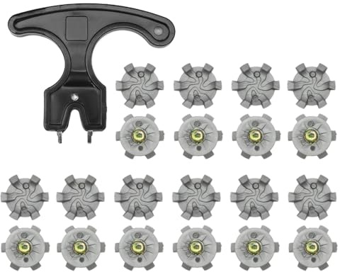 VOANZO Clavos para Zapatos de Golf de 20 Piezas con Llave, Herramienta para Quitar Picos de Repuesto para la mayoría de los Zapatos de Golf