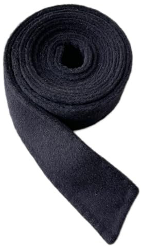 Inzegao Ersatz-Wollmantel, Gürtel, weich, handgefertigt, Wolle, Taillengürtel, Schärpe für Wolltrench-Tweed-Mantel, Erbsenmantel, Übermantel, Schwarz, M