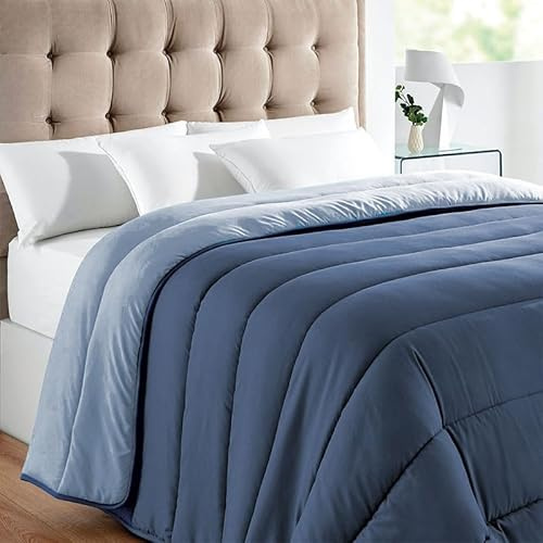 Rufino Díaz Edredón Nórdico Relleno Fibra Bicolor (Azul/Celeste - 105cm) - Otoño/Invierno - Suave y cálido para tu Descanso