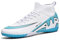 BLBK fußballschuhe Herren High Top Spike Unisex Outdoor Professionelle fußballschuhe ohne Stollen Kinder(Rasen) Trainingsschuhe.Weiß TF 39