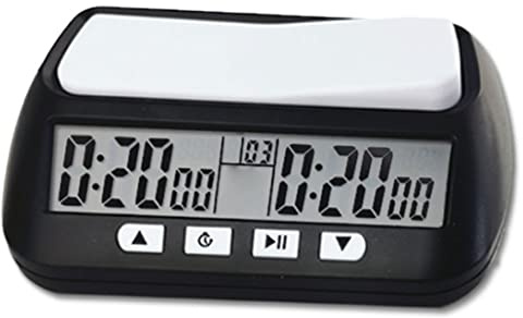 Chess Clock Digital Countdown Battery Powered Multi-mode Memory Function Timer Shockproof Pad Electronic Clocks for Chess Weiqi Chinese Chess, No Battery Chess Timer