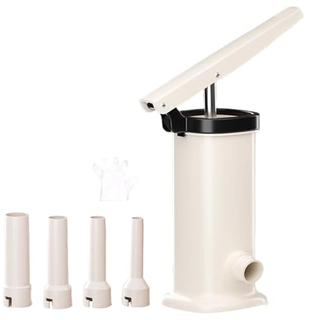 Máquina llenadora de salchichas con 4 tubos de relleno, relleno de salchichas de carne, máquina de llenado de salchichas casera, máquina de llenado de carne rápida, relleno de salchichas resistente