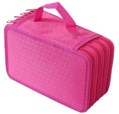 BEBEMOKO Pencil Case Pencil Bag Organizer Slots for Girls Aesthetic Red for Art School Office Travel