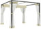 Outsunny 3 x 3 m Pergola with Retractable Roof Canopy and Netting Sidewalls, Aluminium Frame Garden Gazebo Outdoor Sun Shade Shelter for Grill, Patio, Deck, Khaki