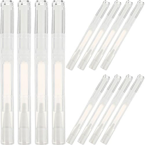 MUCKLILY 12pezzi Penna Per Per Unghie Vuota Tubetto Ricaricabile Per Nutriente Per Unghie Tubetto Vuoto Per Liquido Penna Trasparente Vuota Pennello