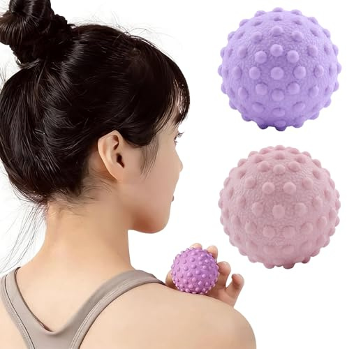 2 Piezas Bolas de Masaje Miofascial,Sport Bolas de Masaje,Pelota Masaje Muscular,Masajeador Pies para Rehabilitación,Herramienta Masaje Miofascial