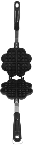 Milisten Stampo per Waffle Antiaderente Doppia Superficie, Piastra da Forno Piccola e Leggera, Utensile per Cottura Veloce su Fornello, per Viaggi, Dormitori e Cucina Compatta