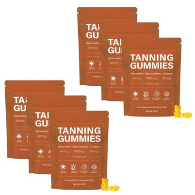 Gummies Bronzants 2026, 20 dagar, 5 i 1 antioxidanter, betakaroten lykopen, accelererar förlängningen av bronsering, skyddar huden, förbättrar naturlig glans, för män och kvinnor