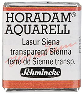 Schmincke - HORADAM® Aquarell – Künstleraquarell ultradünn, 653 Lasur Siena, 14 653 044, 1/2 Eimer
