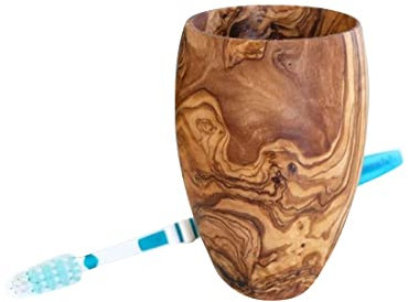 D.O.M. Zahnputzbecher klein aus Olivenholz