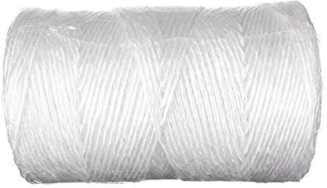 1,000 Foot White Poly Twine Tube – Polypropylene Packaging Twine – Binding and Bundling