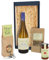 Geschenkset Fahrrad mit Wein, Nudeln, Sauce, Gewürzen und Fahrradanhänger