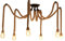 Retro Hanfseil Industrie Kronleuchter,Hemp Rope Light mit 1/3/6 Lichter,DIY Hanfseil Vintage Hängenden Pendelleuchte mit E27 Lampenfassungen, für Wohnzimmer,Restaurant Halle,Stab,Café