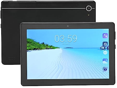 Tableta FHD de 8 Pulgadas, 6 GB de RAM, 128 GB de ROM, Tableta Pequeña, Procesador Octa Core, Cámara de 5 MP + 8 MP, Carga Rápida de 6000 MAh, WiFi 5G, GPS (Negro)