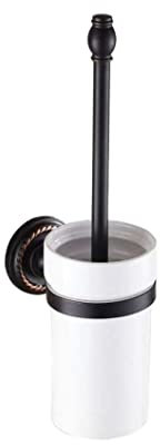 MOBAAK Scopino WC Scovolino Bagno WC Porta Scopino da Bagno in Ottone Nero Antico Porta Scopino A Parete per Accessori da Bagno Set Prodotti da Bagno Spazzolone WC Accessori Bagno