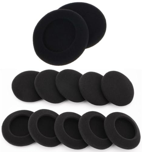 LuLiyLdJ Fundas De Esponja para Auriculares, Almohadillas para Auriculares, Fundas Universales para Auriculares, Fundas De Esponja para Auriculares, Fundas De Espuma Suave para Auriculares, 12 Piezas