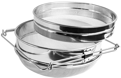 Filtro per, filtro a doppia maglia in acciaio inossidabile, estrattore di a doppio setaccio, forniture multifunzionali per la raccolta del, attrezzatura per apicoltura regolabile per