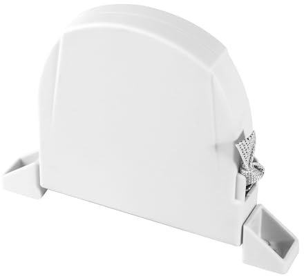 Rolladen Gurtwickler Aufputz 14mm mit 5m Rolladengurt 180° Schwenkbarer Aufschraubwickler Mini Rollladen Aufwickler mit Einfädelautomatik Schnurwickler für Rollladen Lochabstand von 153mm