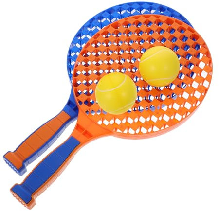 BESTonZON Tragbares Badminton-Set Mit 2 Tennisschlägern Und Bällen Für Jungen Und Mädchen Sportspiel-Spielzeug Für Jungen Und Mädchen