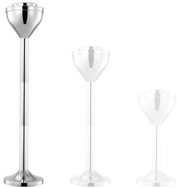 Generico Posacenere da Terra da 82 cm con Coperchio Posacenere da Patio Esterno Alto Verticale Staccabile Regolabile in Acciaio Inossidabile a 3 Livelli di Altezza