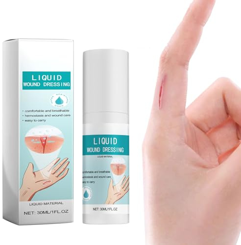 Spray de vendaje líquido, spray de yeso líquido, herida de costura líquida, transparente, de secado rápido, resistente al agua, 30 ml/botella (1)