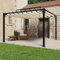 Fasba Pergola mit Lamellendach Pergola Sonnenschutz Gartenzelt Sonnendach Gartenpavillon Terrassendach Überdachung 3x3 m Creme Stoff und Aluminium