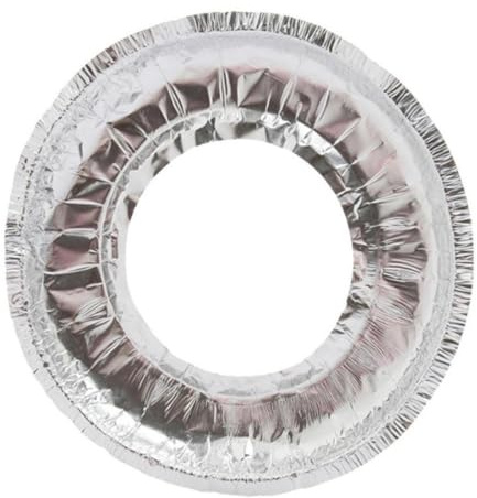 LIFKOME Lot de 10 Couvercles de Brûleurs de Cuisinière en Aluminium Résistant la Chaleur, Protection Ronde Anti-huile pour Plaque Cuisson Gaz, Réutilisable Cuisine Domestique