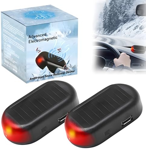 LEEWENYAN 2pcs Eliminación de Nieve electromagnética, Descongelador Parabrisas, Calefacción para Coche, anticongelante para la eliminación de Nieve en Coche y camión