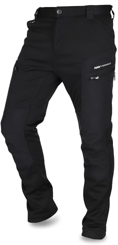 PUMA Workwear ProOne Alpine fodrade byxor herr – utomhusbyxor för män – vindtäta och vattenavvisande softshellbyxor med varmt foder – elastiska skidbyxor, vandringsbyxor, svart, L