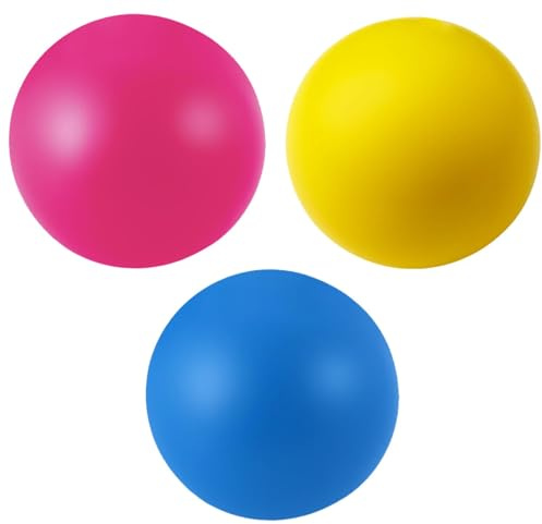 Navoys 3 Soft Rubber Balls for Bat and Ball Games | Paddle Set Game, 38mm Small and Soft Rubber Balls for Outdoor and Beach Games, Great for Children's Games and Boosts Hand-Eye Coordination