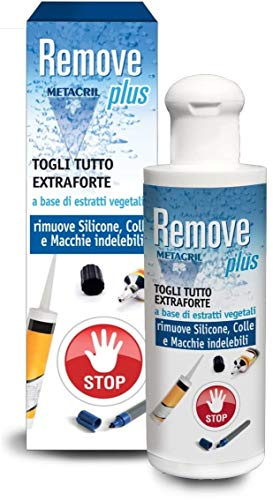Remove Plus - Détachant à base végétale pour colle, résidus d'adhésifs ou silicone, encre indélébile (200 ml)