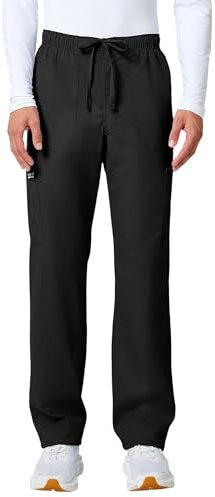 Cherokee WW Professionals Scrubs for Men Tapered Leg Cargo Scrub Pants Black XL