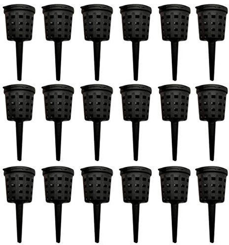 Happyyami 50pcs Bonsai Fertiliser Baskets Plastic Fertilizer Box Fertilizer Basket with Cover Plant Grow Fertiliser Container Box for Bonsai Orchid Flower Garden Tool